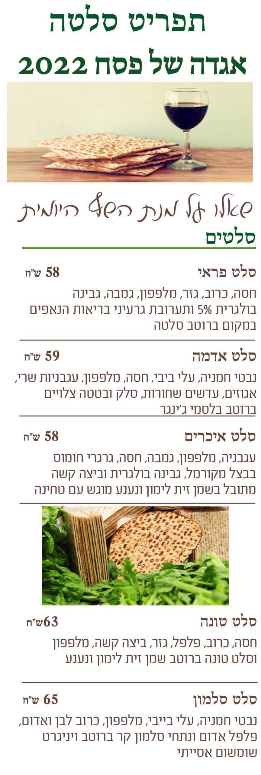 תפריט פסח 2
